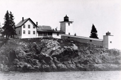 Late 1800s. Light station with range lights