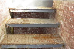 17. Lead paint and corrosion on stairs