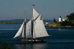Schooner Leaving Harbor